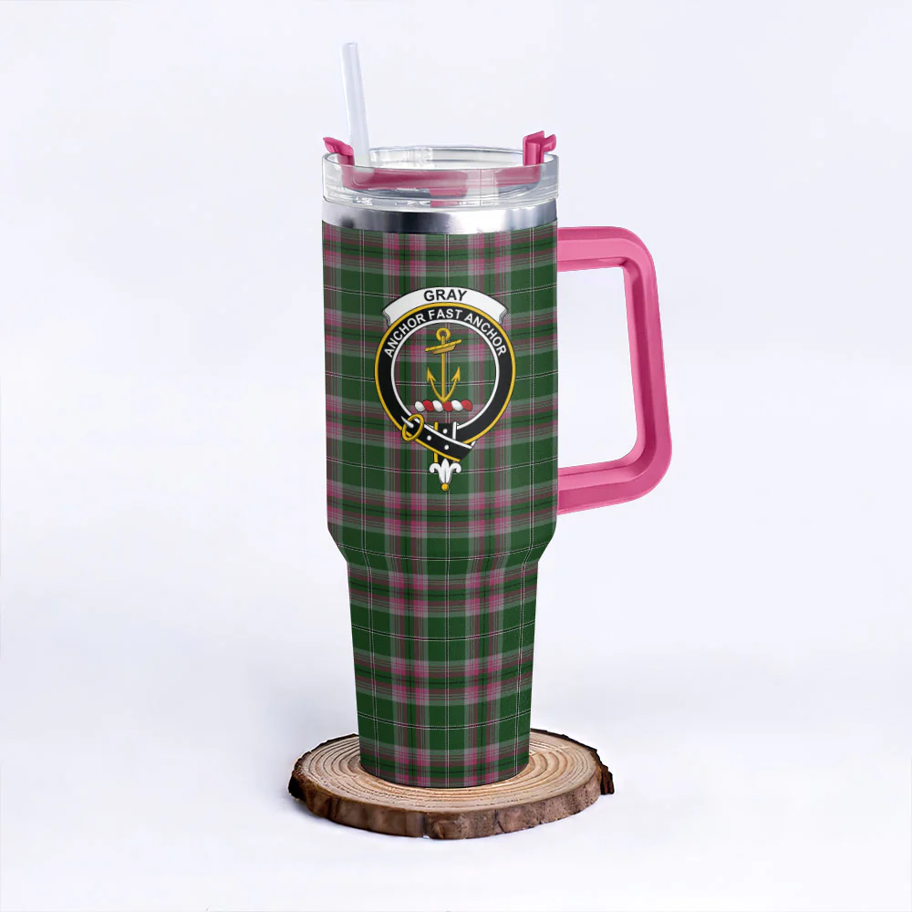 Scottish Gray Hunting Clan Badge Tartan 40oz Tumbler - Image 7