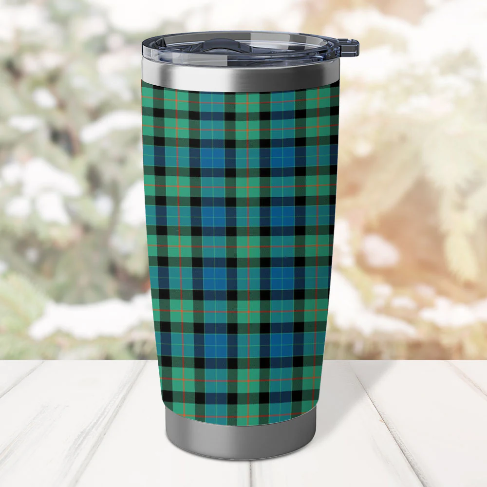 Scottish Gunn Ancient Clan Badge Tartan Tumbler - Image 3