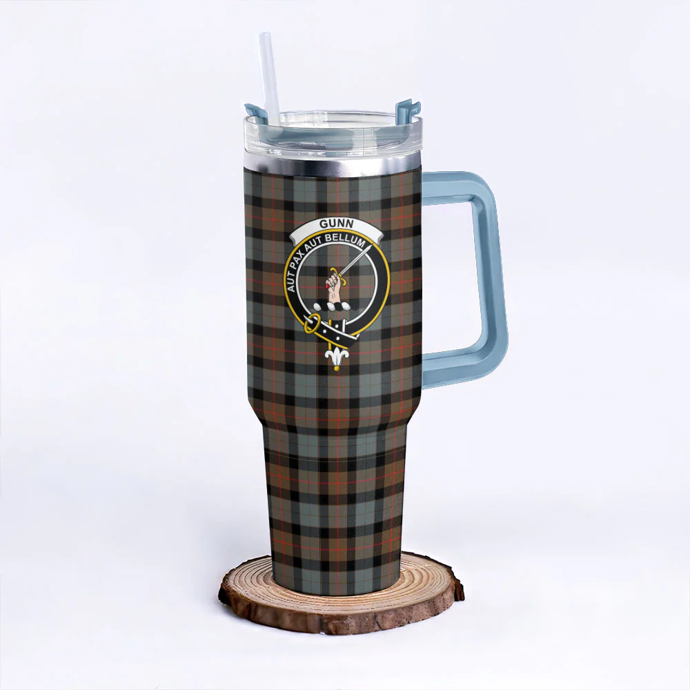 Scottish Gunn Weathered Clan Badge Tartan 40oz Tumbler - Image 5