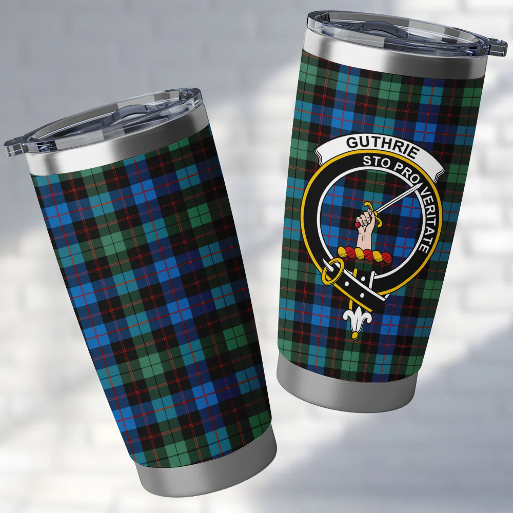 Scottish Guthrie Ancient Clan Badge Tartan Tumbler