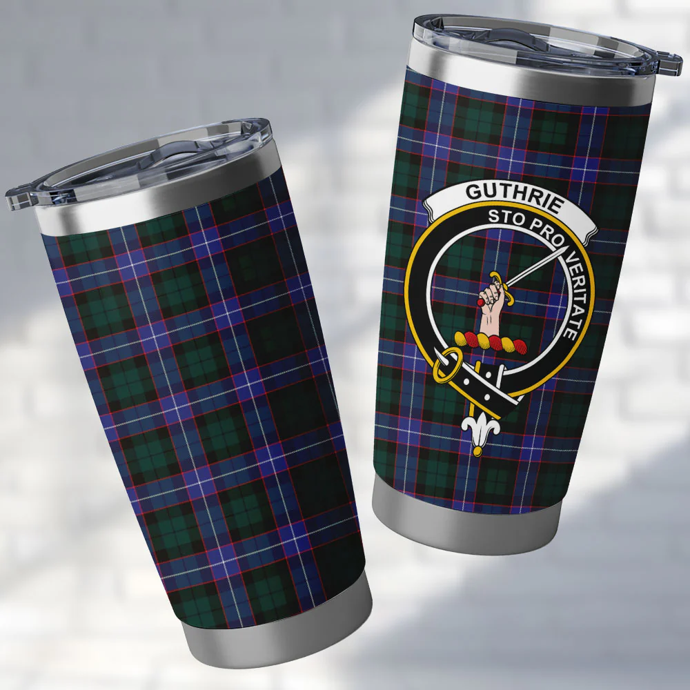 Scottish Guthrie Modern Clan Badge Tartan Tumbler