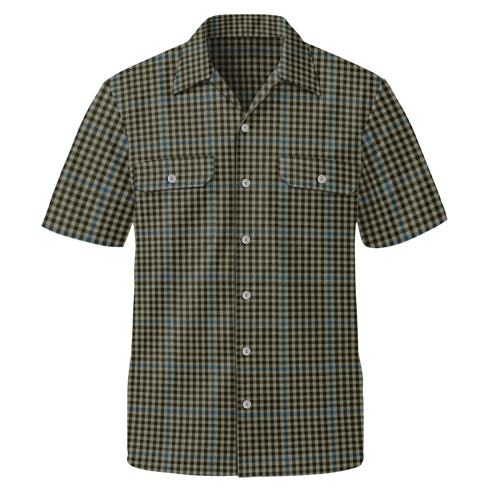 Scottish Haig Check Clan Badge Tartan Short Sleeve Work Shirt