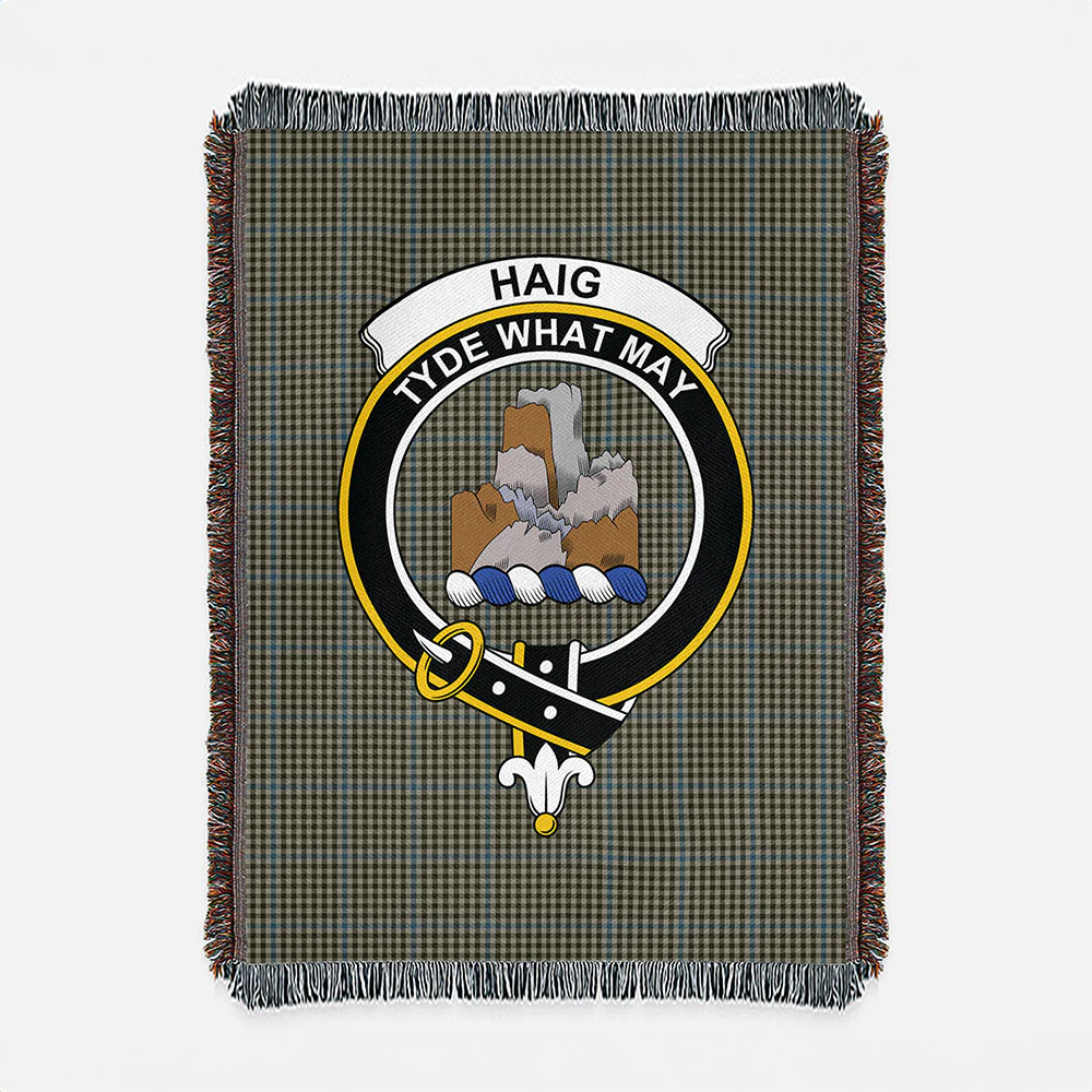 Scottish Haig Check Clan Badge Tartan Woven Blanket - Image 2
