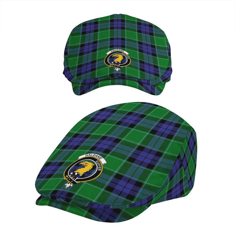 Scottish Haldane Clan Badge Tartan Flat Cap - Image 5