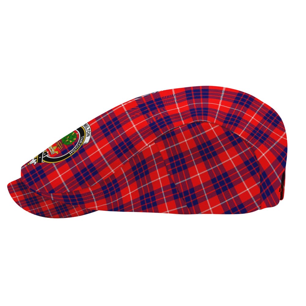 Scottish Hamilton Clan Badge Tartan Flat Cap - Image 3