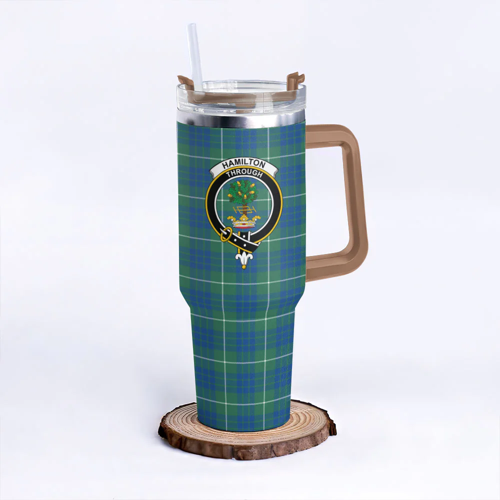 Scottish Hamilton Hunting Ancient Clan Badge Tartan 40oz Tumbler - Image 9