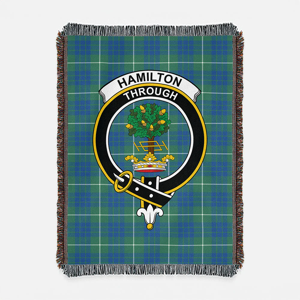 Scottish Hamilton Hunting Ancient Clan Badge Tartan Woven Blanket - Image 2