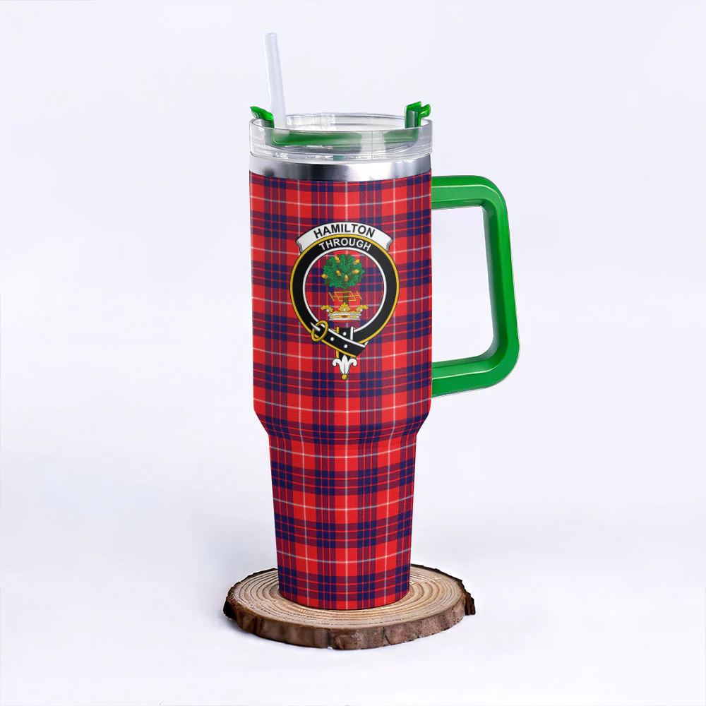 Scottish Hamilton Modern Clan Badge Tartan 40oz Tumbler - Image 8