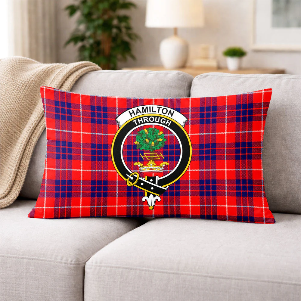 Scottish Hamilton Modern Clan Badge Tartan Pillow Case - Image 3