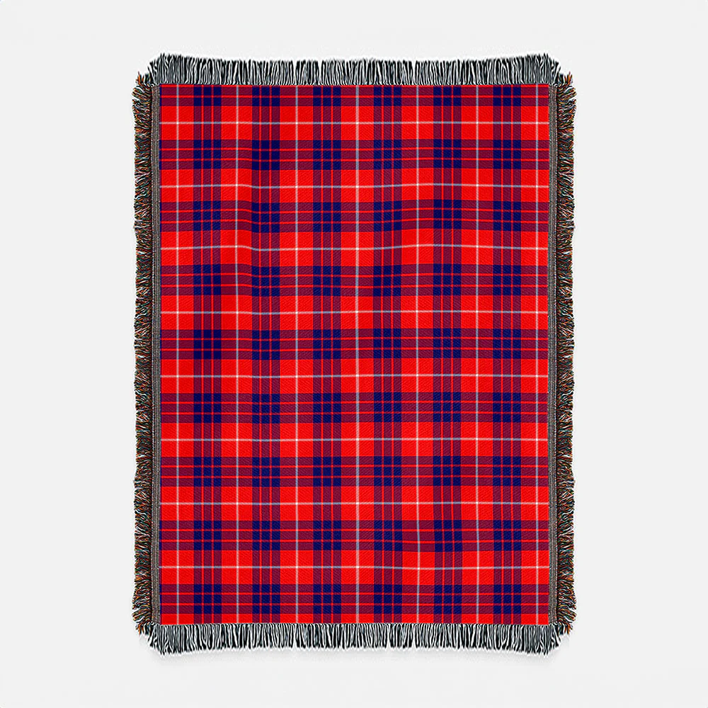 Scottish Hamilton Modern Clan Badge Tartan Woven Blanket