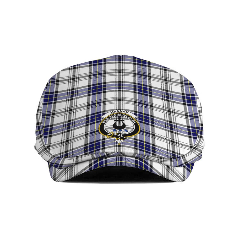 Scottish Hannay Clan Badge Tartan Flat Cap