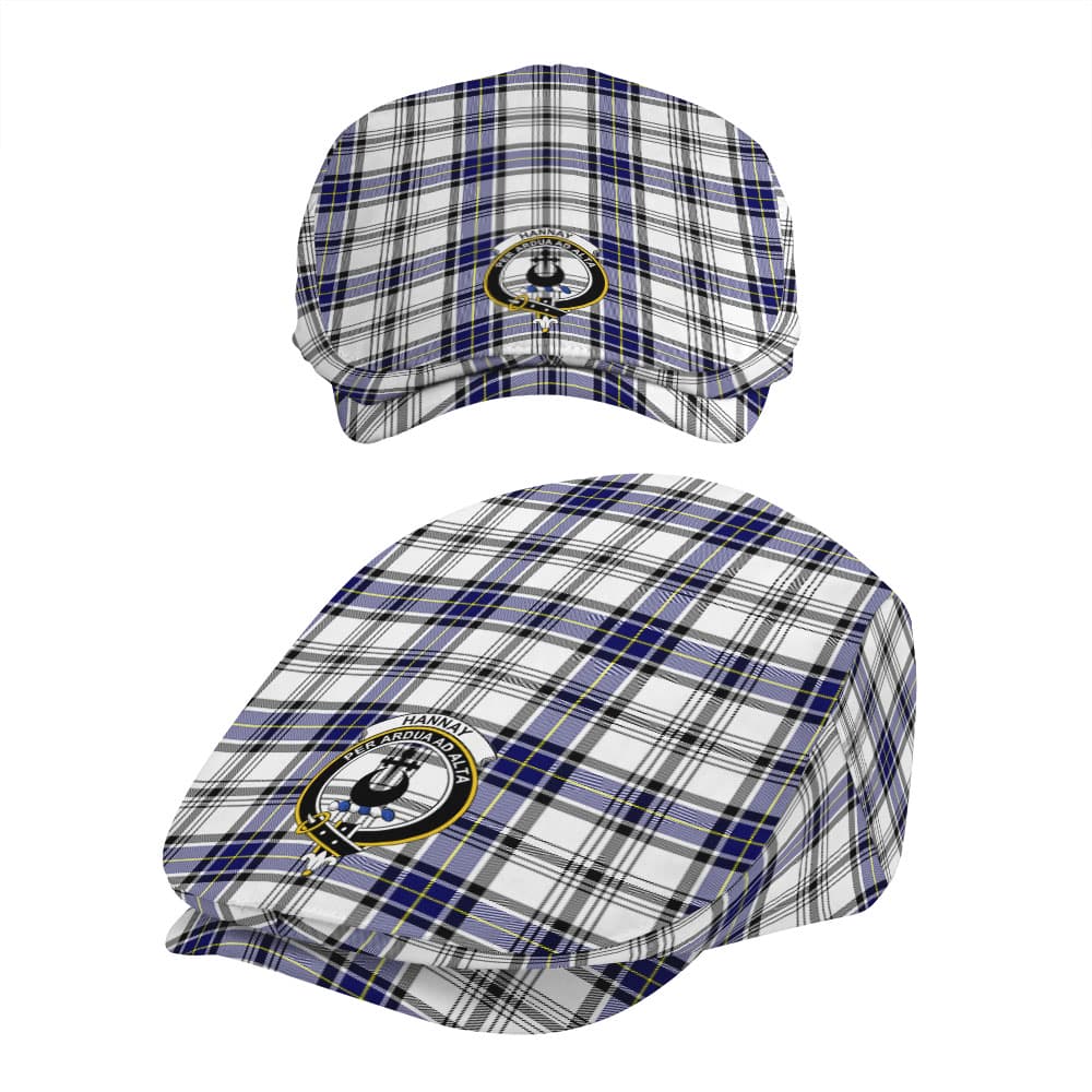 Scottish Hannay Clan Badge Tartan Flat Cap - Image 5