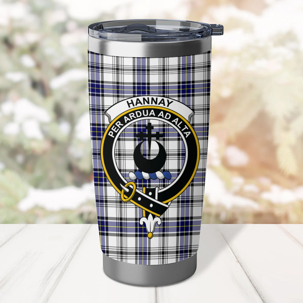 Scottish Hannay Modern Clan Badge Tartan Tumbler - Image 2