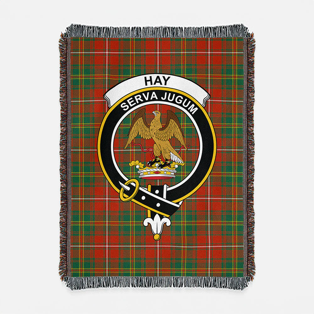 Scottish Hay Ancient Clan Badge Tartan Woven Blanket - Image 2