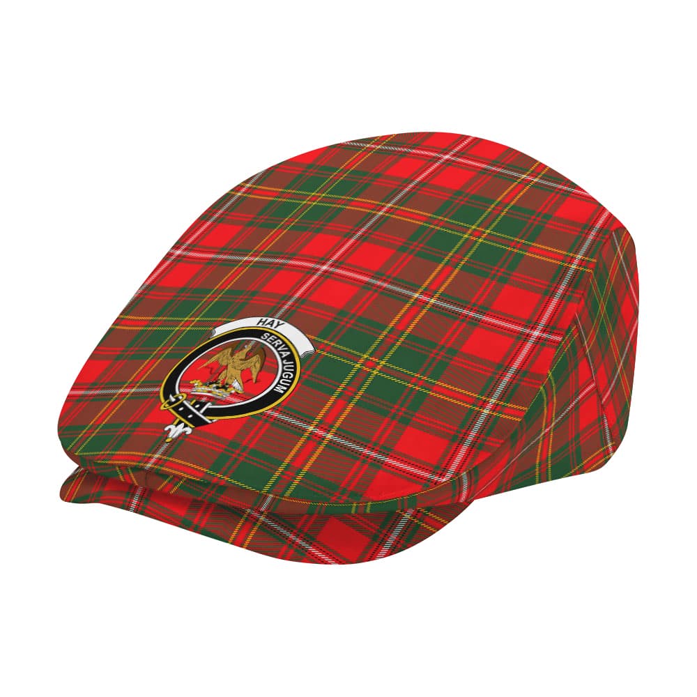 Scottish Hay Clan Badge Tartan Flat Cap - Image 2