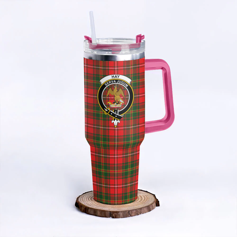 Scottish Hay Modern Clan Badge Tartan 40oz Tumbler - Image 7