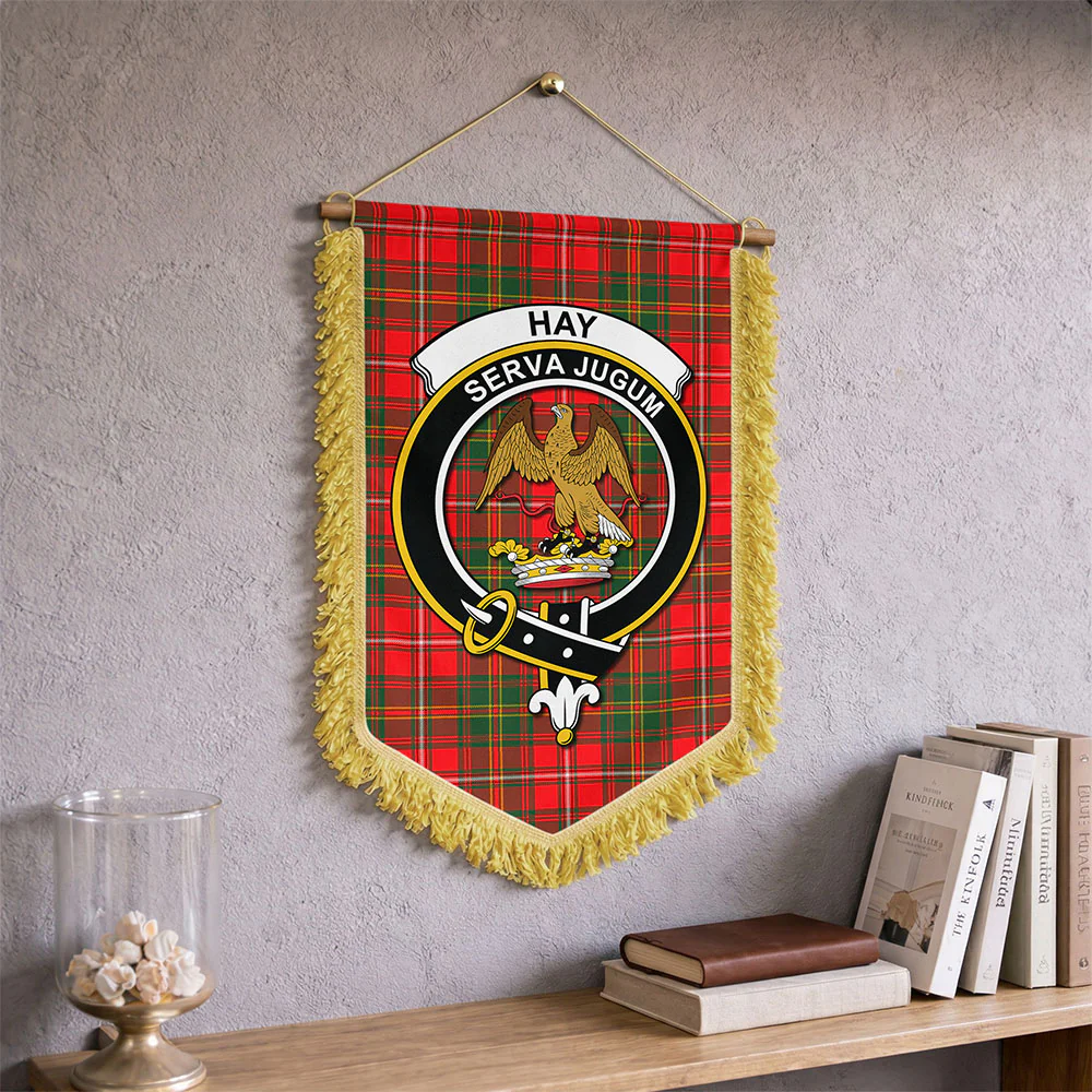 Scottish Hay Modern Clan Badge Tartan Wall Hanging Banner - Image 2