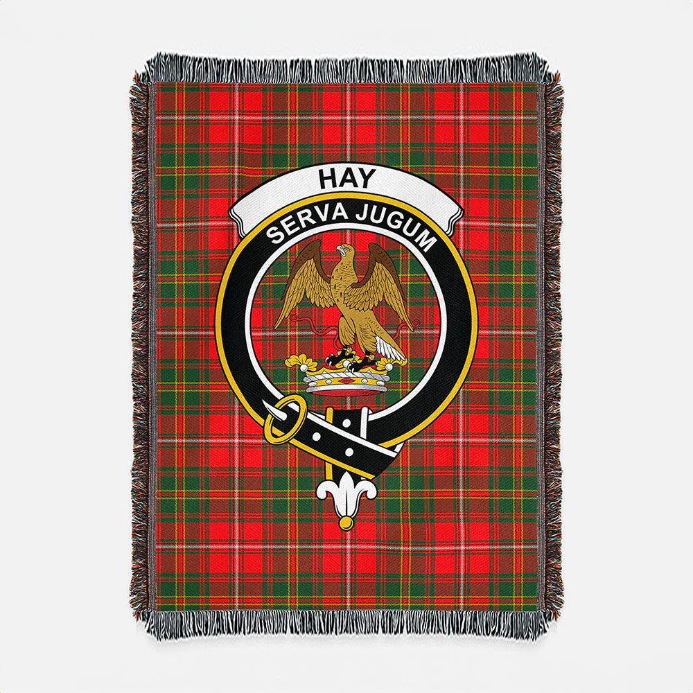 Scottish Hay Modern Clan Badge Tartan Woven Blanket - Image 2