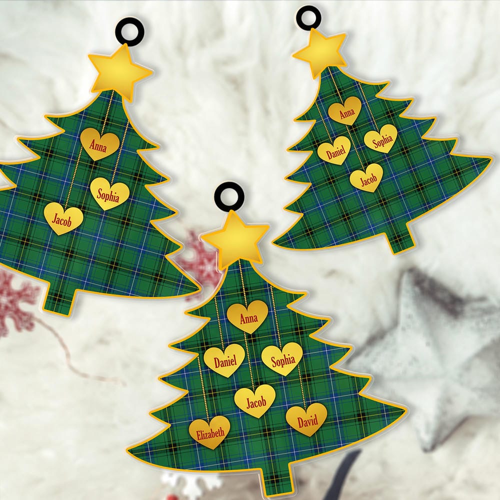 Scottish Henderson Ancient Tartan Ornament Custom Family Christmas Tree - Image 2