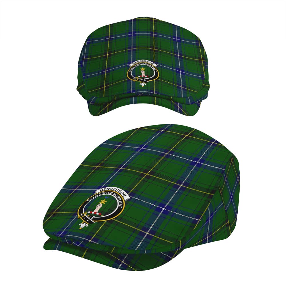Scottish Henderson Clan Badge Tartan Flat Cap - Image 5