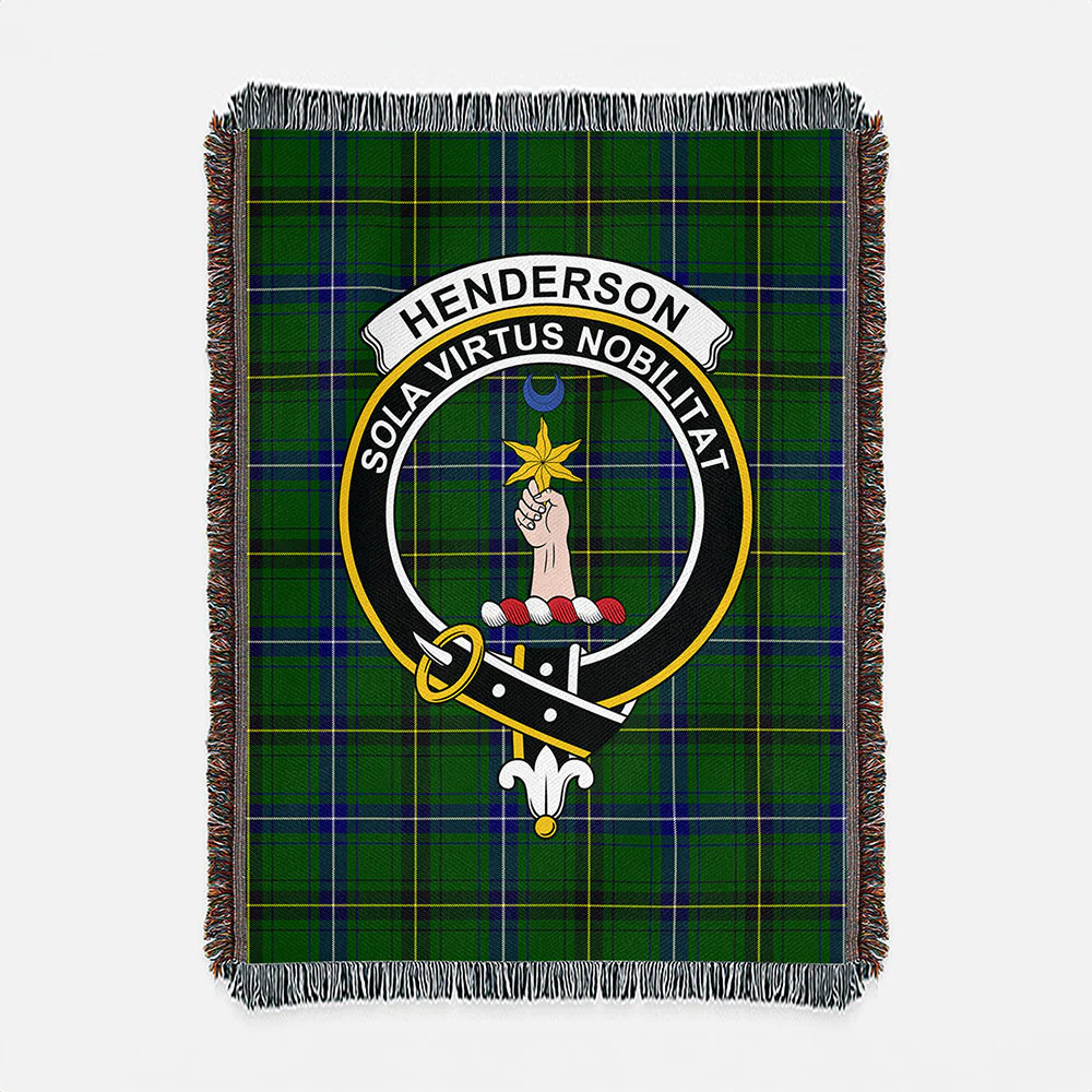 Scottish Henderson Modern Clan Badge Tartan Woven Blanket - Image 2