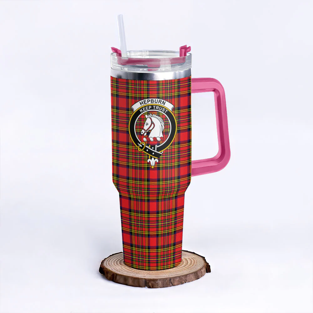 Scottish Hepburn Clan Badge Tartan 40oz Tumbler - Image 7