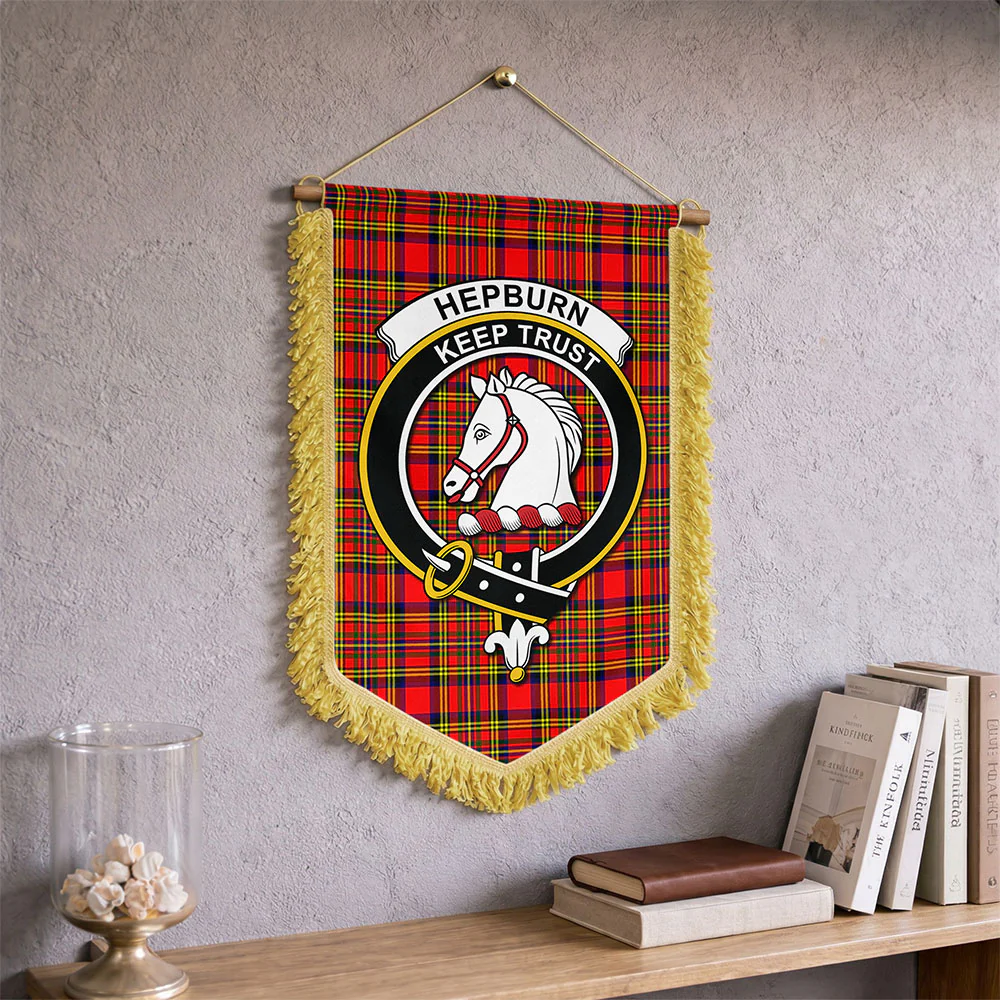 Scottish Hepburn Clan Badge Tartan Wall Hanging Banner - Image 2
