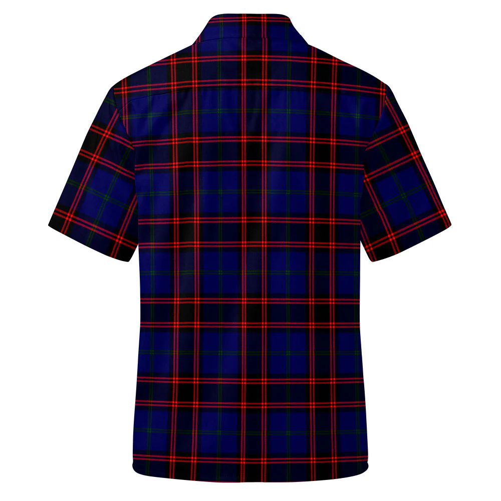 Scottish Home Modern Clan Badge Tartan Short Sleeve Work Shirt - Image 3