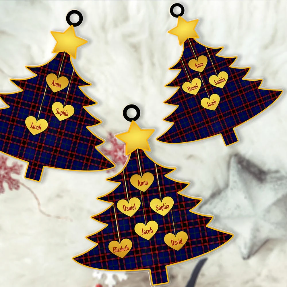 Scottish Home Modern Tartan Ornament Custom Family Christmas Tree - Image 2