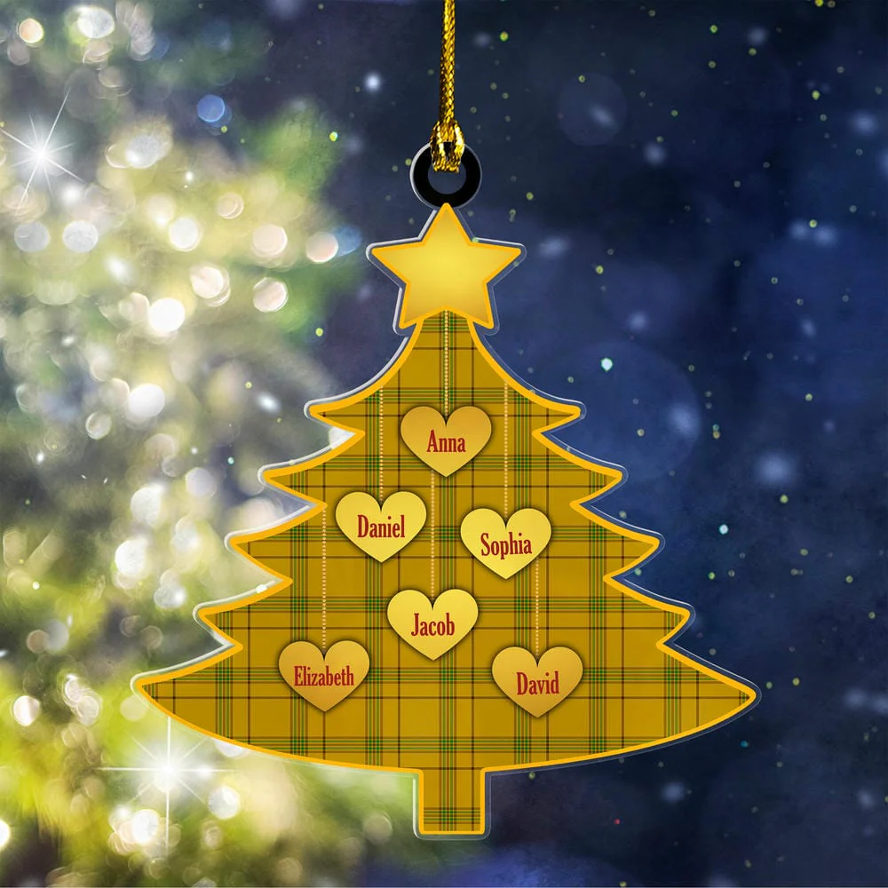 Scottish Houston Tartan Ornament Custom Family Christmas Tree