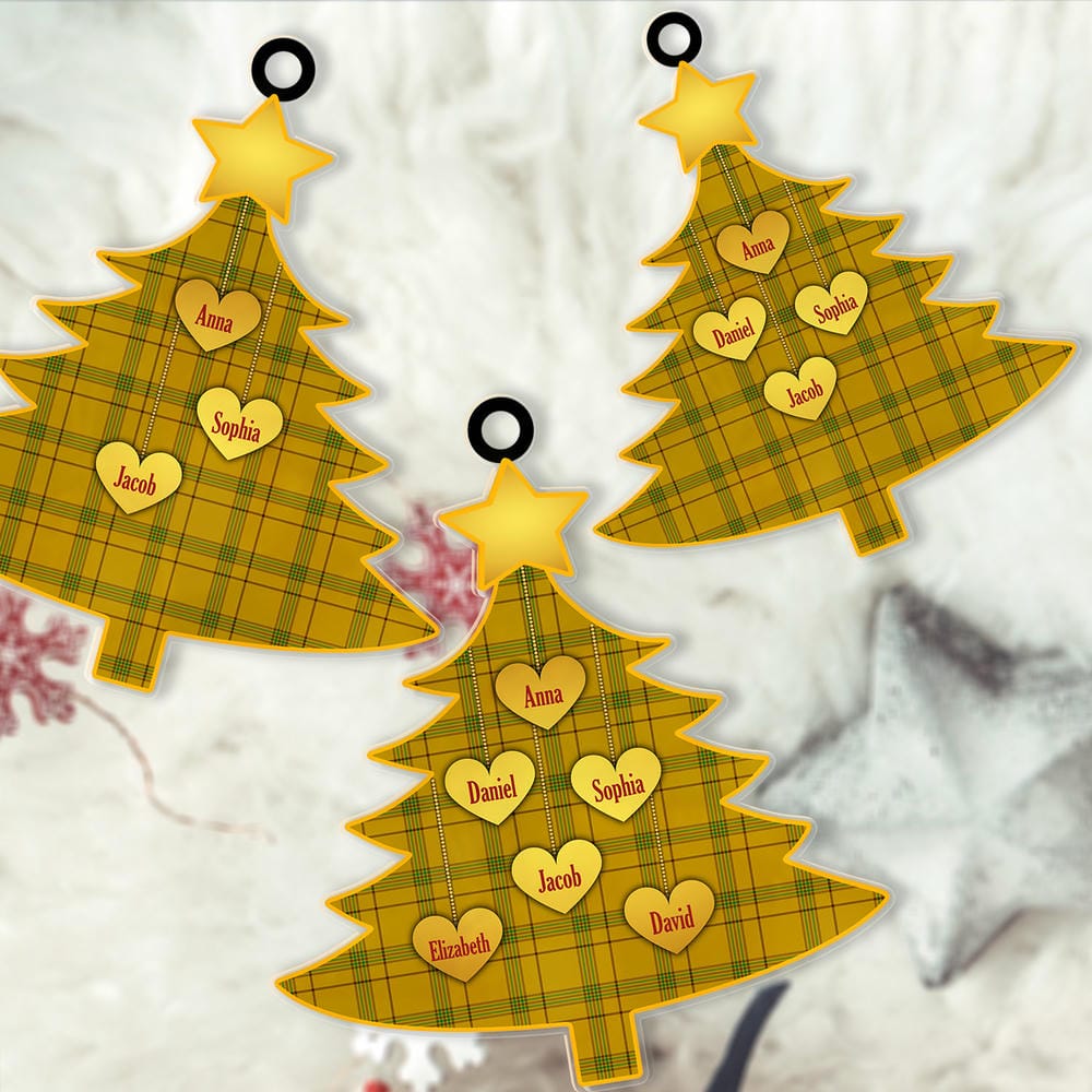 Scottish Houston Tartan Ornament Custom Family Christmas Tree - Image 2