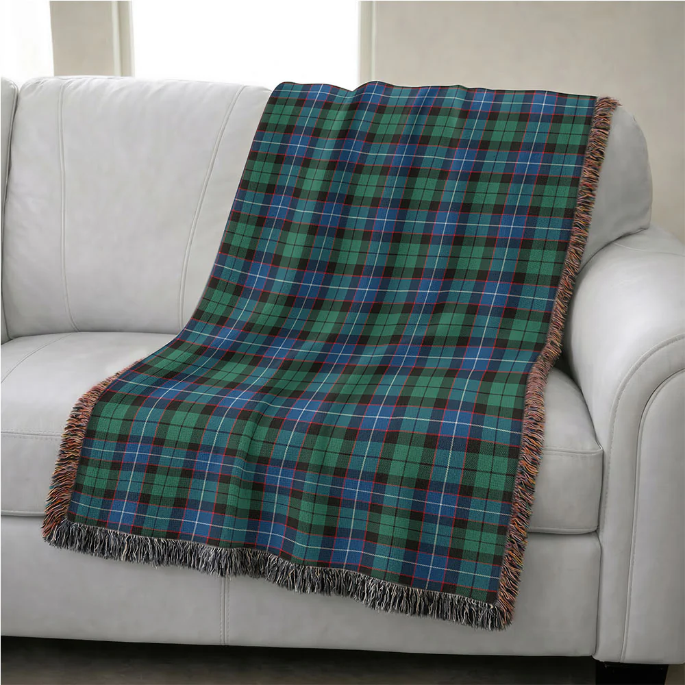 Scottish Hunter Ancient Clan Badge Tartan Woven Blanket - Image 4