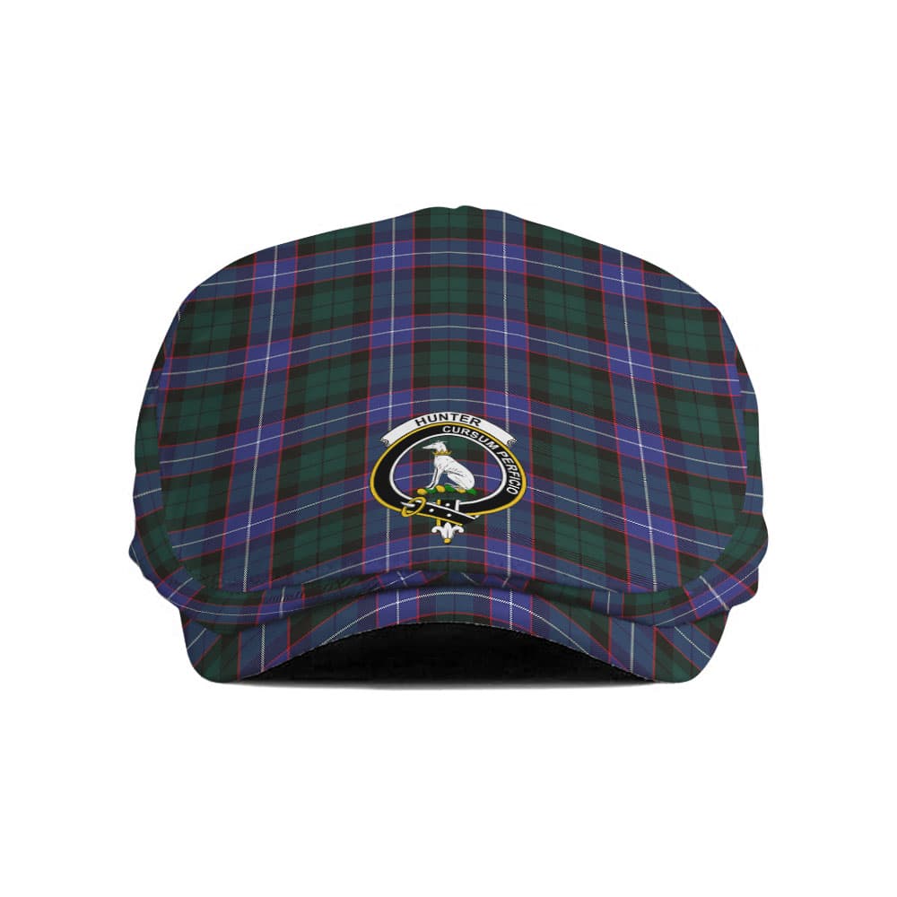 Scottish Hunter Clan Badge Tartan Flat Cap