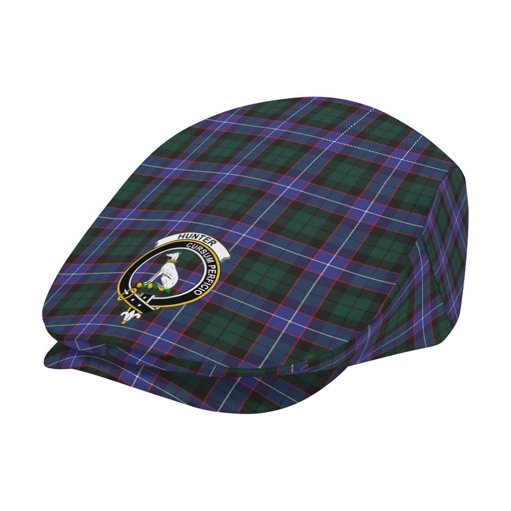 Scottish Hunter Clan Badge Tartan Flat Cap - Image 2