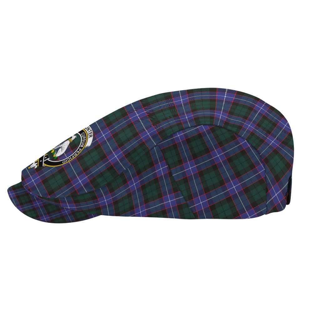 Scottish Hunter Clan Badge Tartan Flat Cap - Image 3