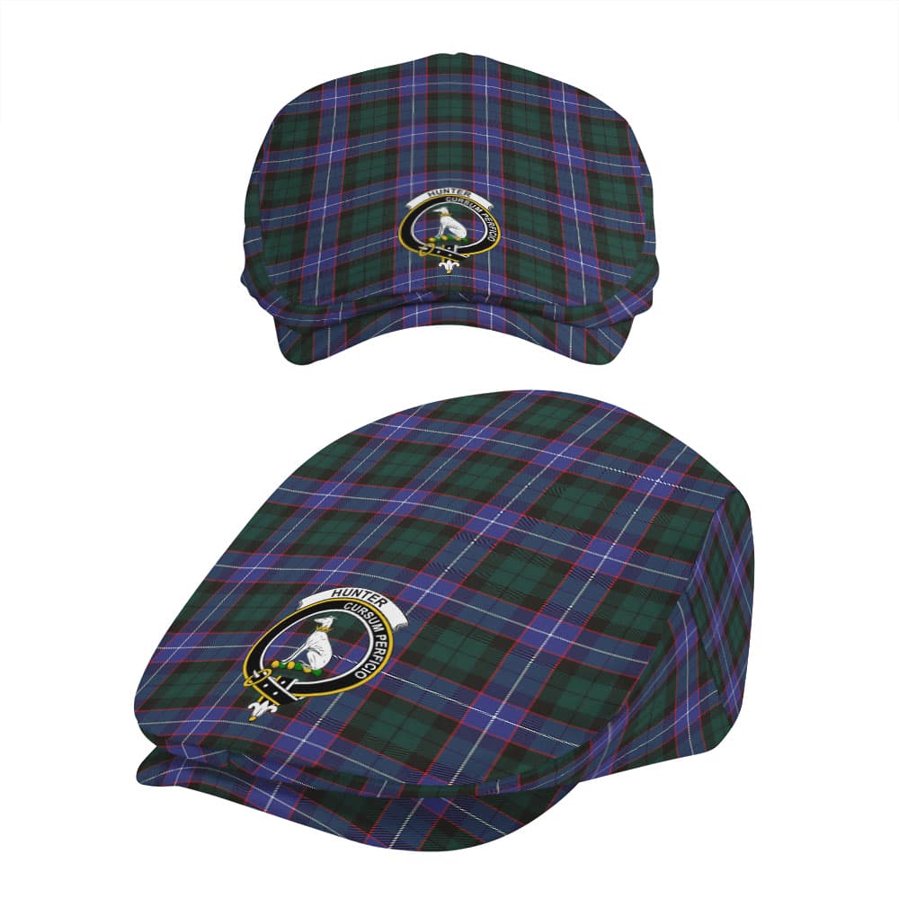 Scottish Hunter Clan Badge Tartan Flat Cap - Image 5