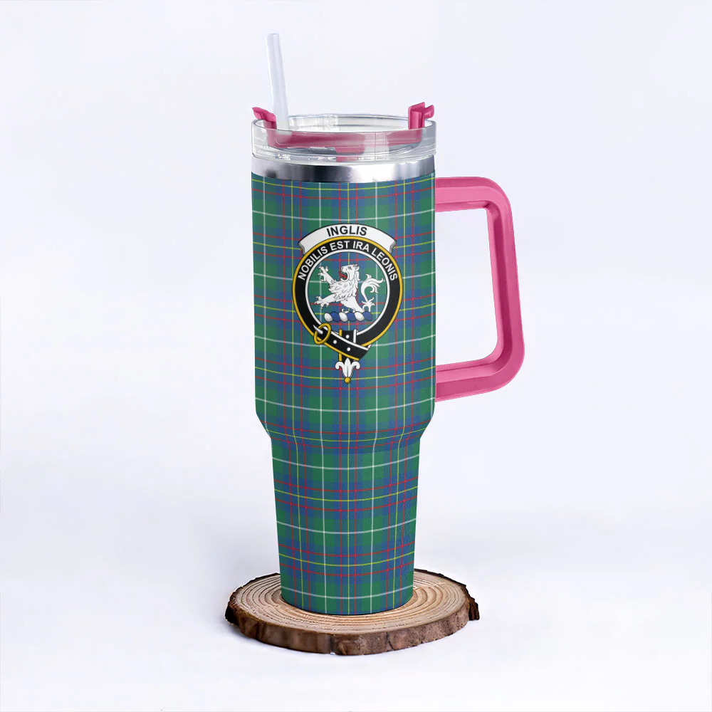 Scottish Inglis Ancient Clan Badge Tartan 40oz Tumbler - Image 7