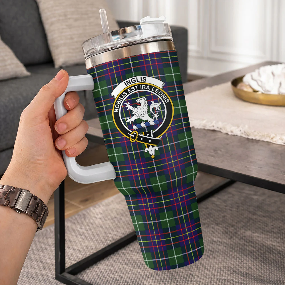 Scottish Inglis Modern Clan Badge Tartan 40oz Tumbler - Image 10
