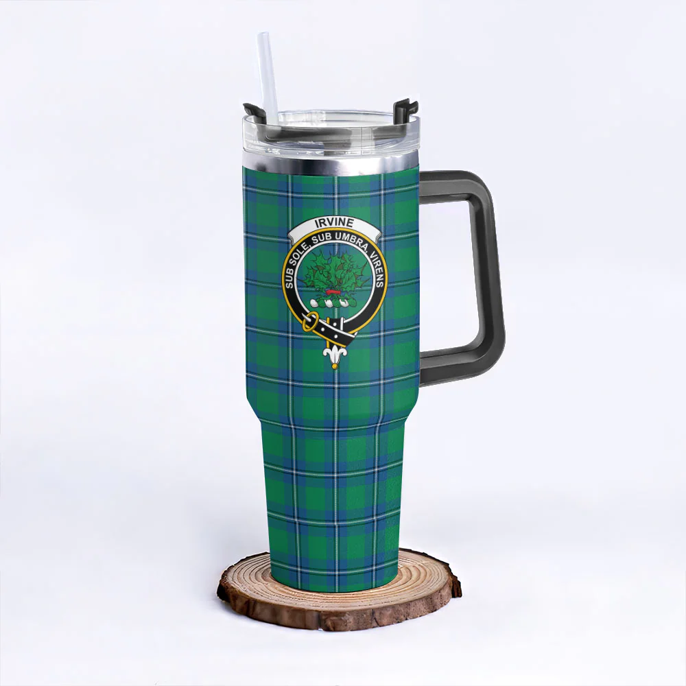 Scottish Irvine Ancient Clan Badge Tartan 40oz Tumbler - Image 3