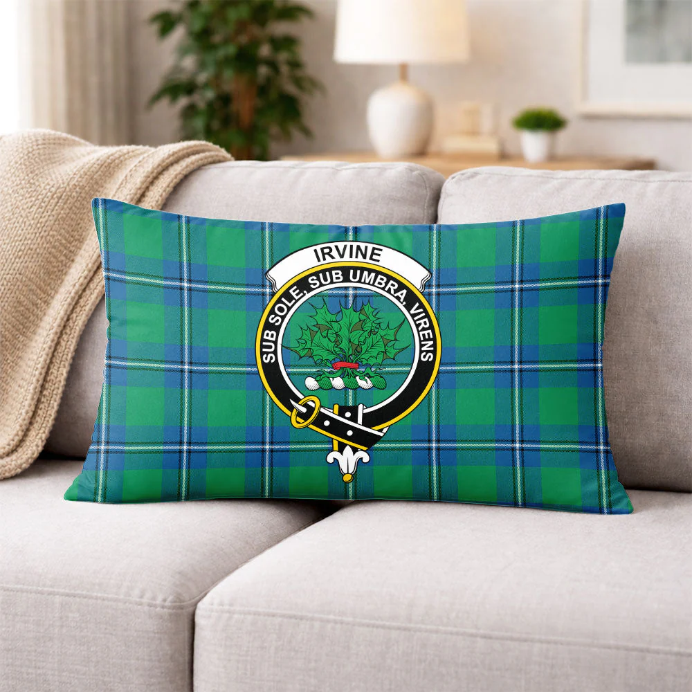 Scottish Irvine Ancient Clan Badge Tartan Pillow Case - Image 3