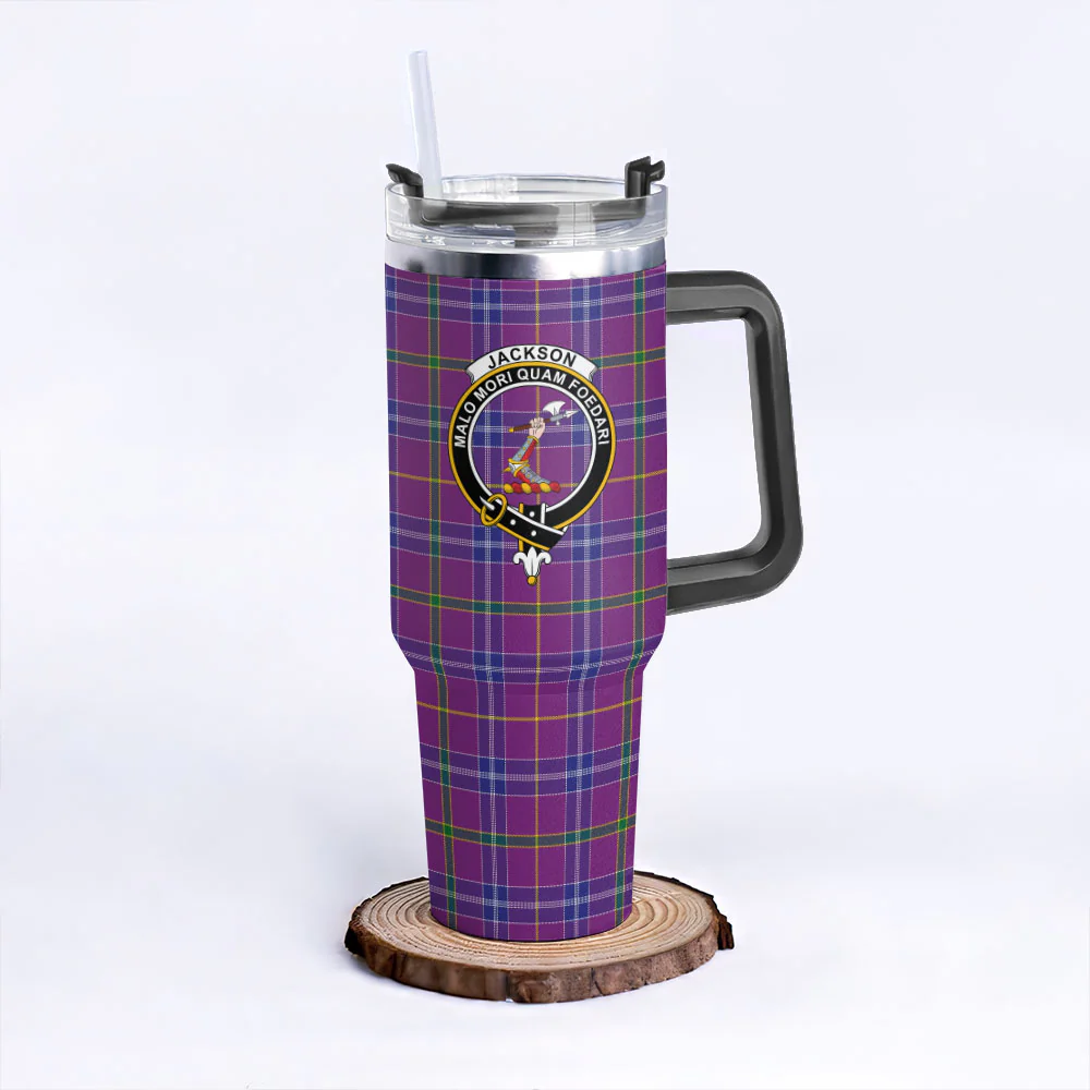 Scottish Jackson Clan Badge Tartan 40oz Tumbler - Image 3