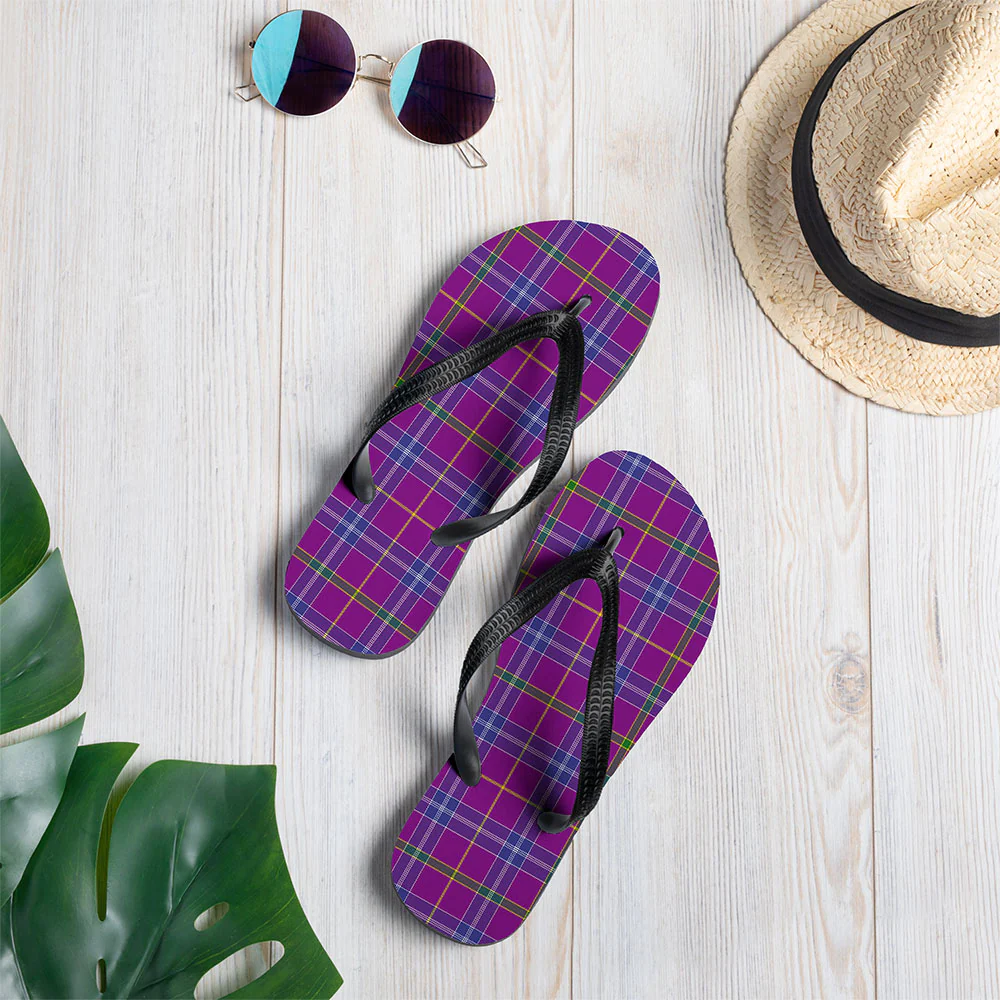 Scottish Jackson Clan Badge Tartan Flip Flops - Image 2
