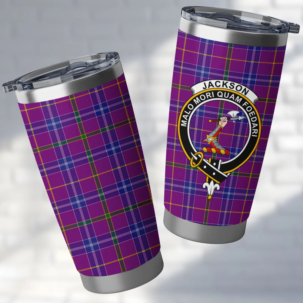 Scottish Jackson Clan Badge Tartan Tumbler