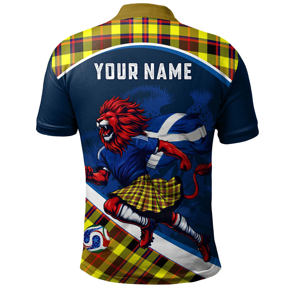 Scottish Jardine Clan Badge Tartan Polo Shirt Scotland Lion Brave Highland Spirit - Image 2