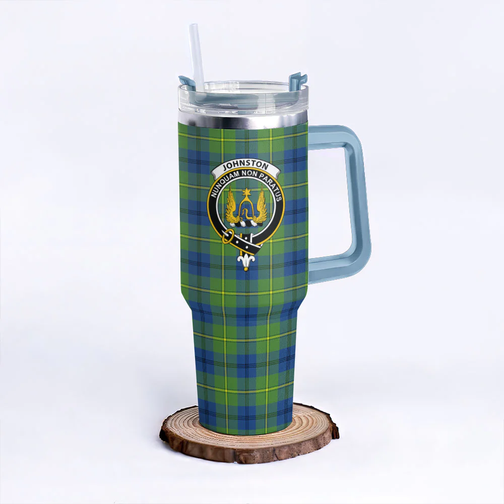Scottish Johnston Ancient Clan Badge Tartan 40oz Tumbler - Image 5