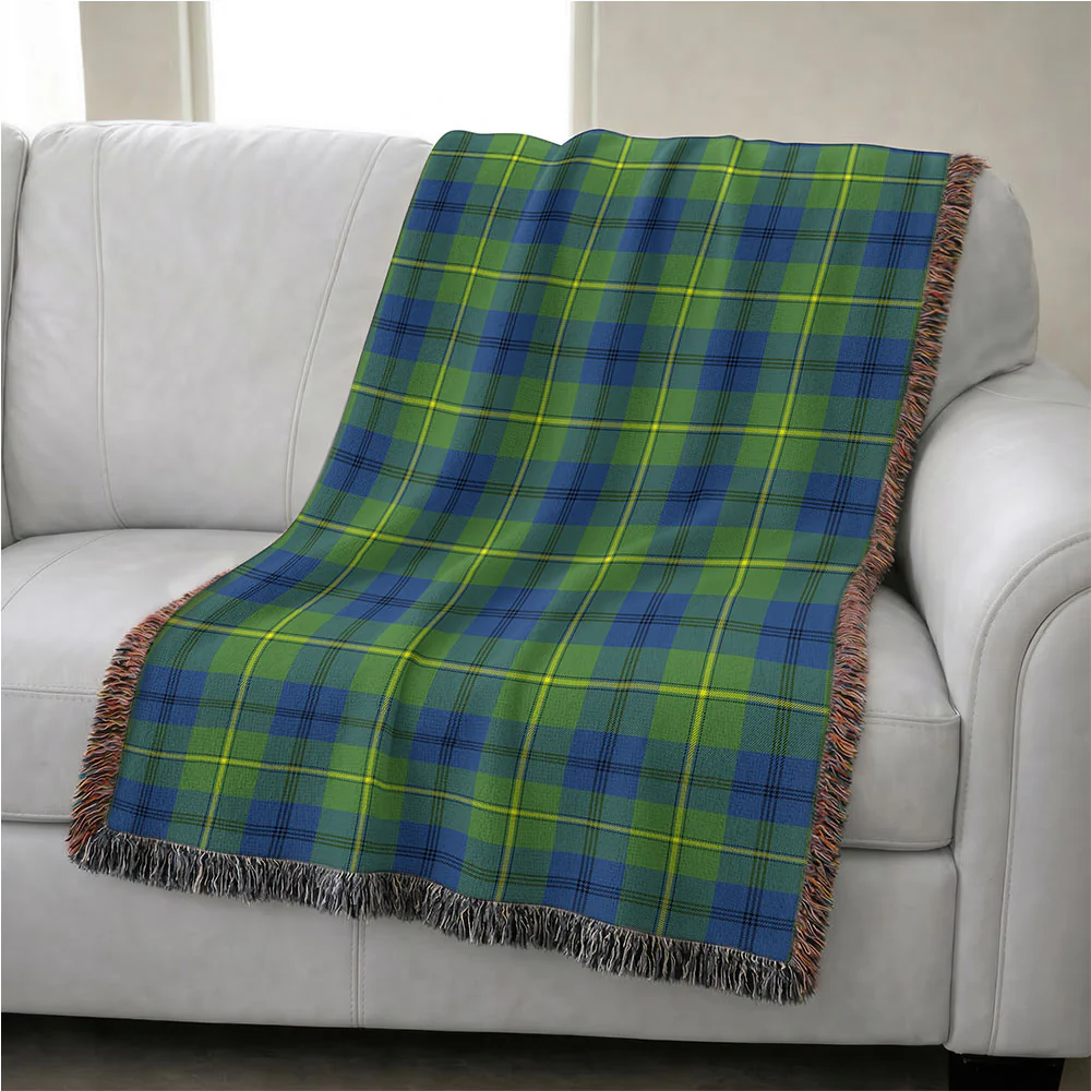 Scottish Johnston Ancient Clan Badge Tartan Woven Blanket - Image 4