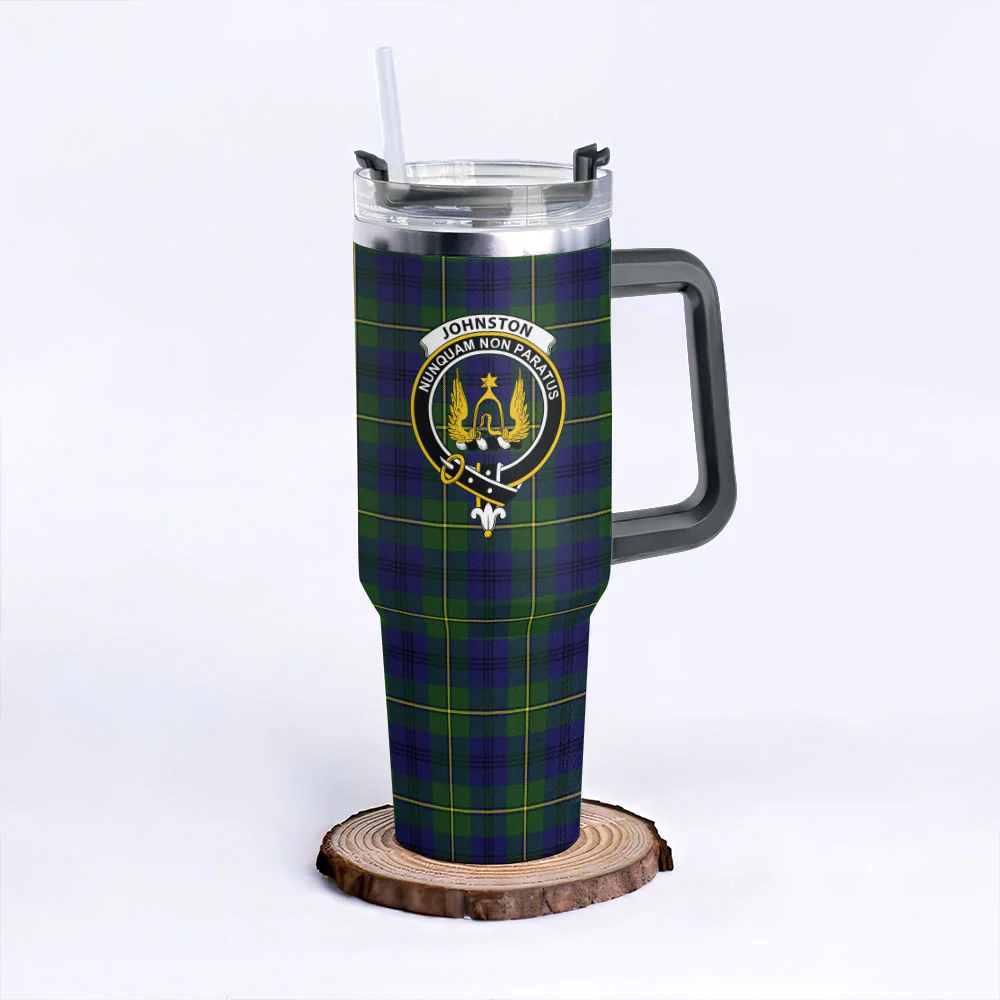 Scottish Johnston Modern Clan Badge Tartan 40oz Tumbler - Image 6