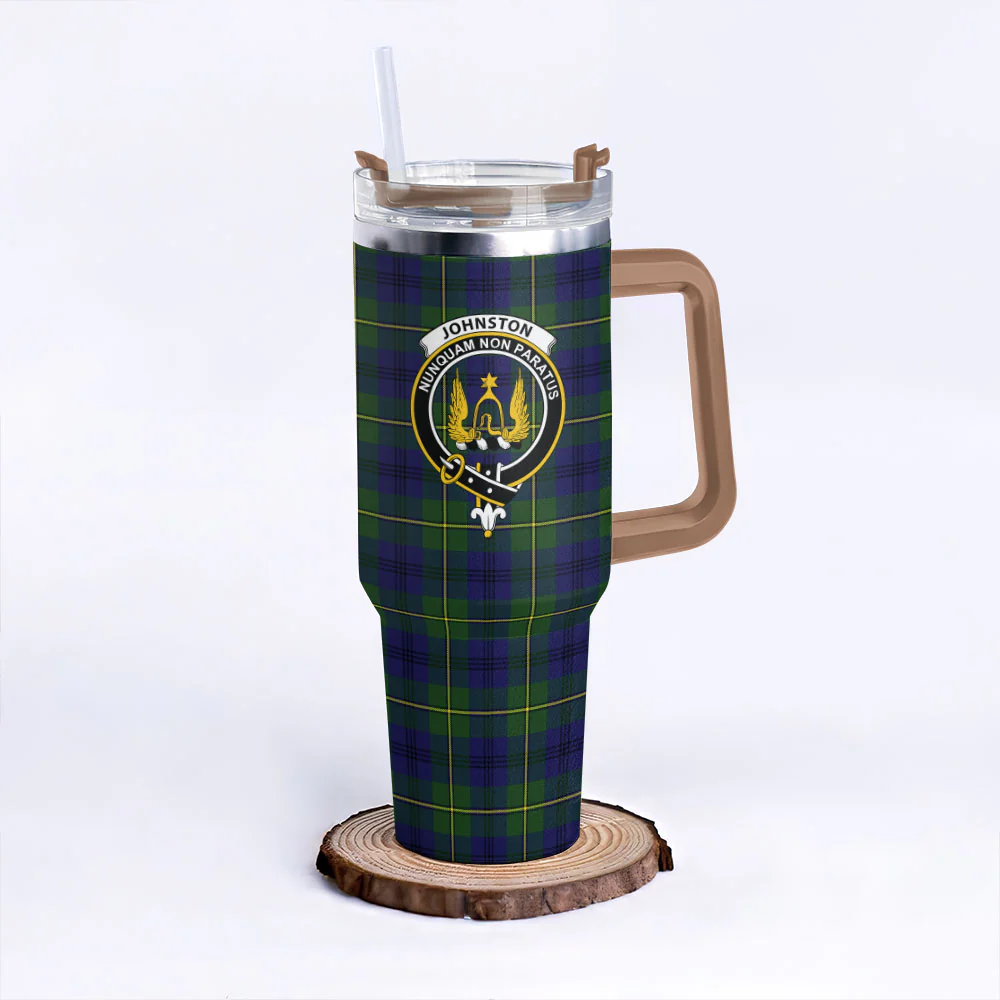 Scottish Johnston Modern Clan Badge Tartan 40oz Tumbler - Image 9