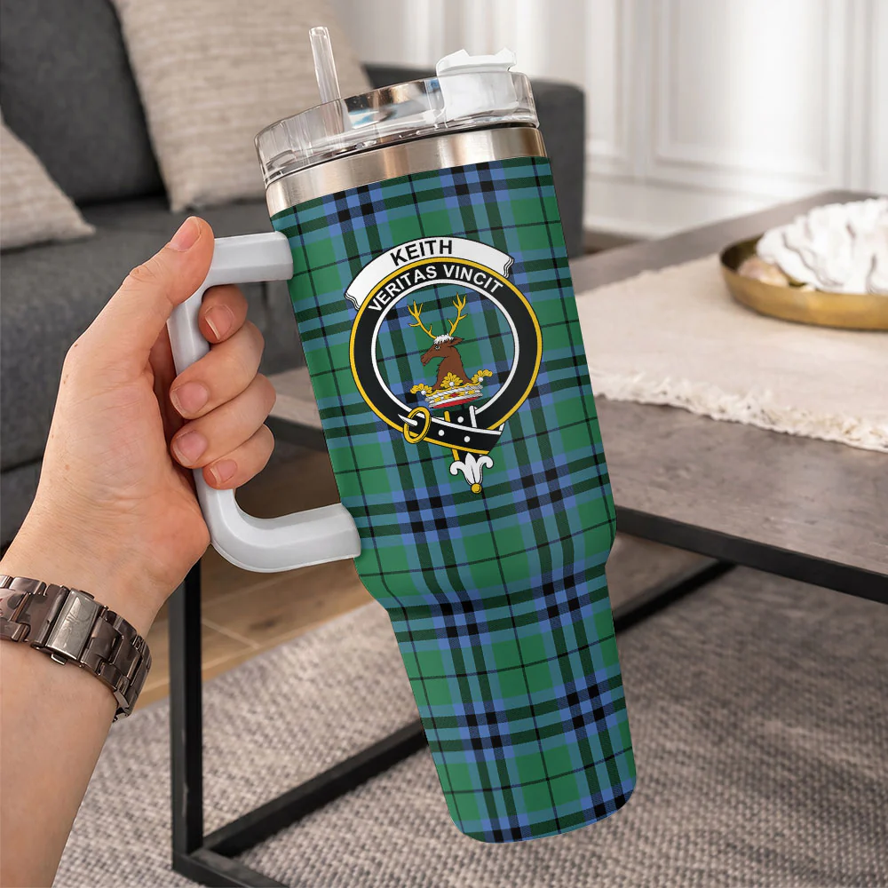 Scottish Keith Ancient Clan Badge Tartan 40oz Tumbler - Image 10