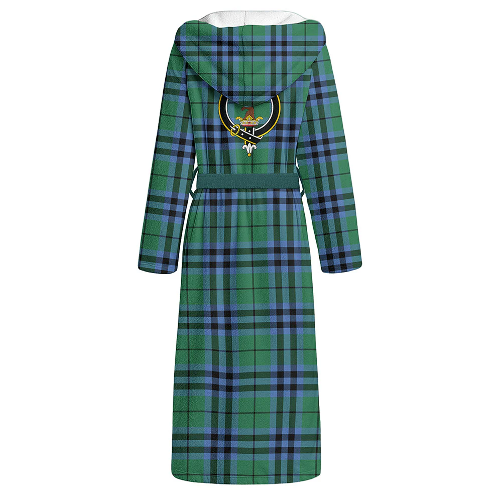 Scottish Keith Ancient Clan Badge Tartan Flannel Hooded Bathrobe - Image 3